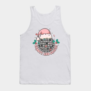 Santa's Disco Groove: A Merry Mix of Groovy and Bright Christmas Cheer Tank Top